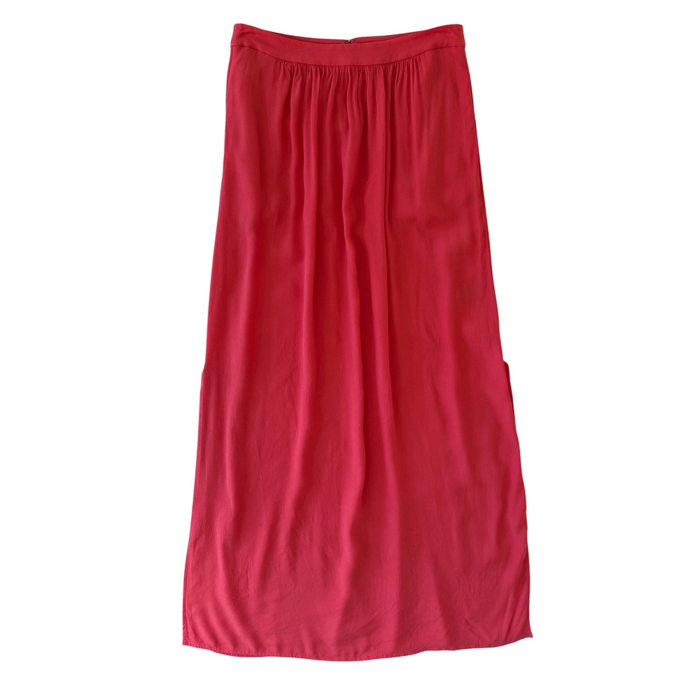 BODEN Pink Coral Maxi Skirt, Viscose Side Slits Pockets, Size US 4R